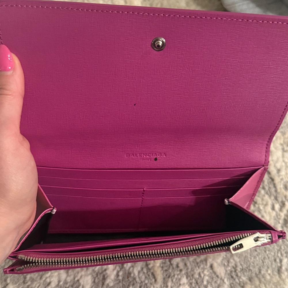 Balenciaga Fuchsia and White Harlequin Continental Wallet - Picture 5 of 6